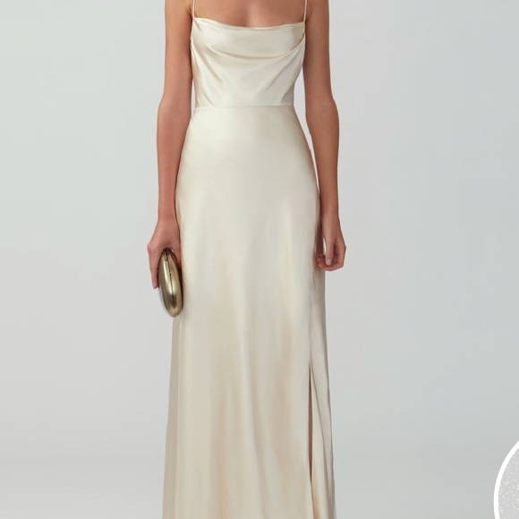 NWT Fame and Partners Strappy Draped Gown - Picture 2 of 5